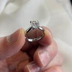 Bagues coeur de mariage gris plomb en métal en diamant personnalisés 