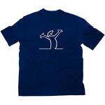 #1 La Linea Lui Cartoon Fun T-shirt culte, S, bleu marine, bleu marine, S