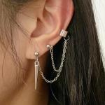 Boucles d'oreilles à clip en zinc en lot de 1 look Punk pour femme 