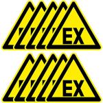 10 Autocollants de 20 CM Panneau Danger EX ZONE ATEX
