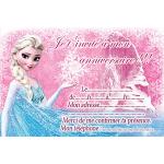 Cartes d'invitation bleues La Reine des Neiges 