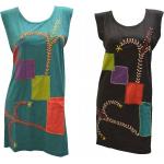 Vêtements patchwork en coton éco-responsable Taille XL look hippie pour femme 