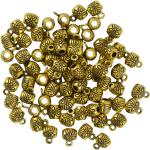 Pendentifs en or dorés en zinc à perles à motif fleurs look fashion 