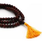 Colliers marron à perles inspirations zen tibétains 