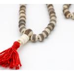 Colliers rouges en bois à perles inspirations zen tibétains 