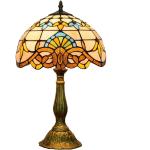 Lampes de bureau dorées à rayures en verre baroques & rococo 