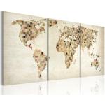 120x60 - Tableau - Carte du monde - carrés