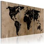 120x60 - Tableau - Carte du monde en encre