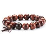 Bracelets marron en bois à perles à motif Bouddha fantaisie look asiatique pour enfant 