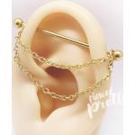 Boucles d'oreilles gris acier en or rose à clous en argent personnalisés 