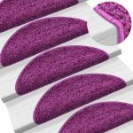 15 tapis d'escalier violet avec bandes adhésives 65 x 25 cm DEC023573