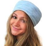 Turbans bleues claires look vintage pour femme 