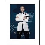 Affiches 1art1 noires en verre acrylique Daniel Craig Spectre 