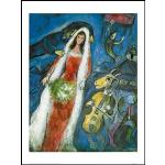 Affiches 1art1 noires en verre acrylique Marc Chagall 