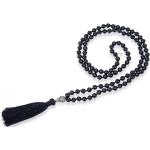 Colliers noirs en cristal à perles tibétains 