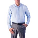 Chemises oxford bleues en coton lavable en machine à manches longues Taille 3 XL classiques pour homme 