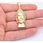 Pendentifs en or argentés en métal à motif Bouddha 