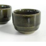 Tasses à thé vert foncé en céramique 