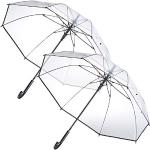 Carlo Milano 2 parapluies transparents Ø 100 cm avec armature en fibre de verre