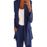 Tailleurs pantalon de mariage bleu marine imprimé africain à motif Afrique Taille XL plus size look fashion pour femme 