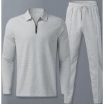 Vêtements de randonnée d'automne blancs en fibre synthétique respirants classiques pour homme 