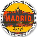2 x Madrid Espagne Sticker en vinyle pour ordinateur portable Voyage Bagage Voiture Panneau iPad Fun # 5852 - 10cm/100mm Wide
