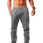 Pantalons chino gris imperméables Taille XL plus size look casual pour homme 