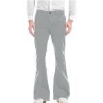 Pantalons de Golf d'automne gris clair à carreaux à motif ville imperméables stretch Taille M plus size look militaire pour homme 