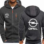 2023 Sweats à Capuche pour Hommes pour Opel Full Zip Jackets Cardigans Sweat-Shirt léger Sweat-Shirt à Capuche Hoody Solid Color Pullover Vêtements-Dark Gray||3XL