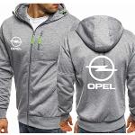 2023 Sweats à Capuche pour Hommes pour Opel Full Zip Jackets Cardigans Sweat-Shirt léger Sweat-Shirt à Capuche Hoody Solid Color Pullover Vêtements-Light Gray||3XL