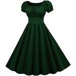 Robes en dentelle vintage saison été vertes en dentelle Taille S look fashion pour femme 