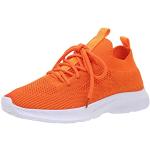 Chaussures de fitness saison été orange en toile à clous respirantes Pointure 40 look gothique pour femme 