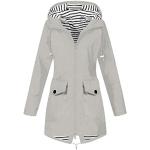 Coupe-vents d'hiver gris coupe-vents respirants à capuche Taille 3 XL plus size look fashion pour femme 