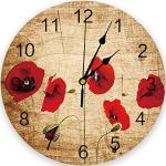 Horloges silencieuses rouges en verre à motif fleurs Jake et les pirates Tic-Tac 
