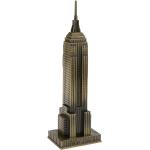 22cm Figurine Empire State Building New York Statue Modèle En Bronze Ornement Déco Maison Chambre Cadeau Idéal