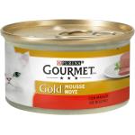 24x85g Gourmet Gold Les Mousselines lot mixte (12 x bœuf + 12 x poulet) - Pâtée pour chat