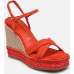 Sandales nu-pieds Tamaris rouges en nubuck Pointure 36 pour femme en promo 
