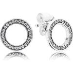 Boucles d'oreilles Pandora argentées en métal en argent look fashion pour femme 