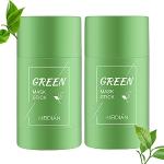 2Pcs Green Mask Stick, Green Tea Cleansing Mask St