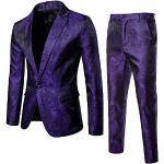 Blazers vintage violets Taille M plus size classiques pour homme 