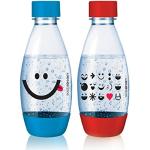 Sodastream Bouteille en Polyéthylène Téréphtalate (PET) PET-Flasche 0,5 L Duopack Kids Edition bleu, rouge