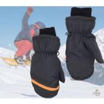 Paires de gants de ski bleues enfant imperméables coupe-vents 