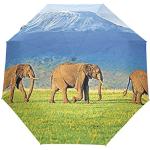 Parapluies pliants gris à motif éléphants look fashion 