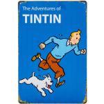Affiches multicolores en acier Tintin 