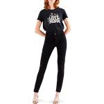 Jeans skinny Levi's noirs en cuir stretch W28 look fashion pour femme en promo 