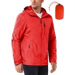 Vestes de randonnée rouges imperméables coupe-vents respirantes à capuche Taille M look fashion pour homme 