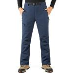 Pantalons de randonnée bleu marine en shoftshell imperméables coupe-vents respirants Taille XXL look fashion pour homme 