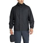 Vestes de randonnée noires imperméables coupe-vents respirantes à capuche Taille 4 XL look fashion pour homme 