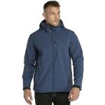 Vestes de randonnée d'automne bleu marine en shoftshell imperméables coupe-vents à capuche Taille 4 XL look fashion pour homme 