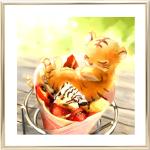 34. Fruits Basket Tiger Kisa Art Poster - Crêpe Japonaise/Affiche Alimentaire Culinaire Mignon Pour La Cuisine Kawaii Cub De Tigre